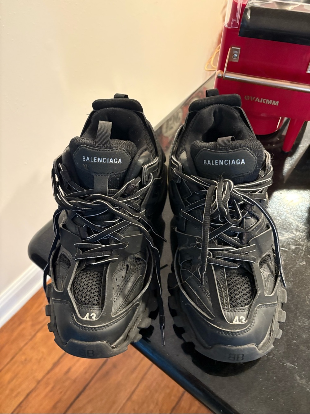 Balenciaga Black Track Sneakers - Men's Chunky Trainer